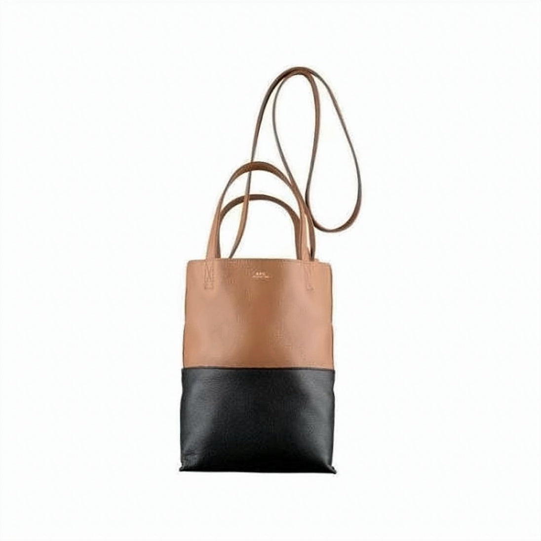 Two-Tone Calf Leather Shoulder Bag
