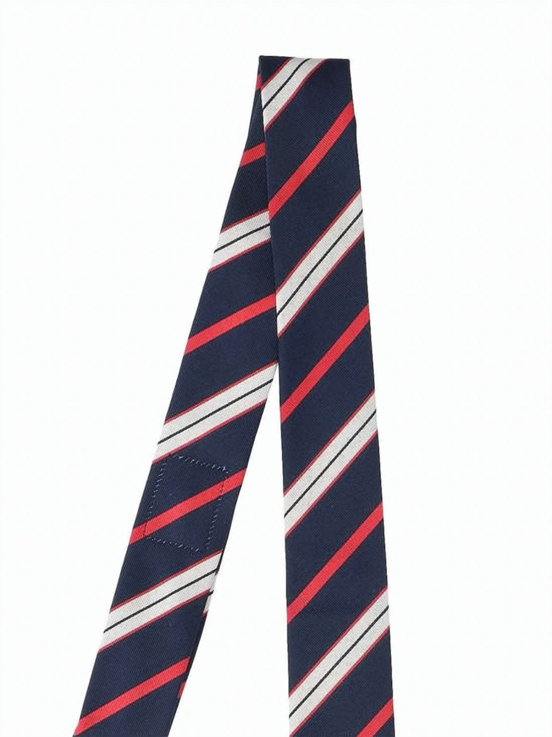 Multicolor Stripe Pattern Slim Neck Tie