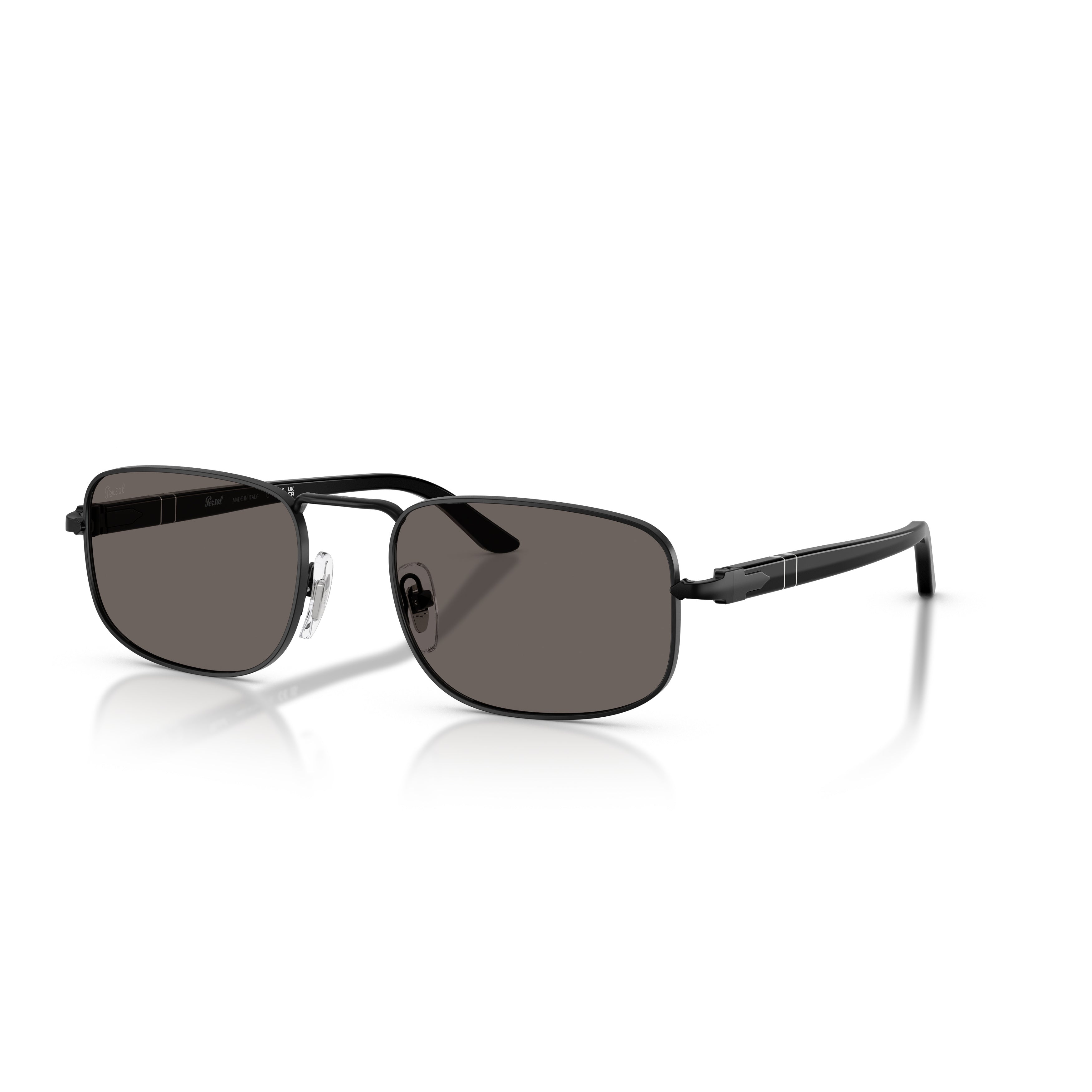 0po1027s Rectangular Metal Frame Sunglasses with Adjustable Nose Pads