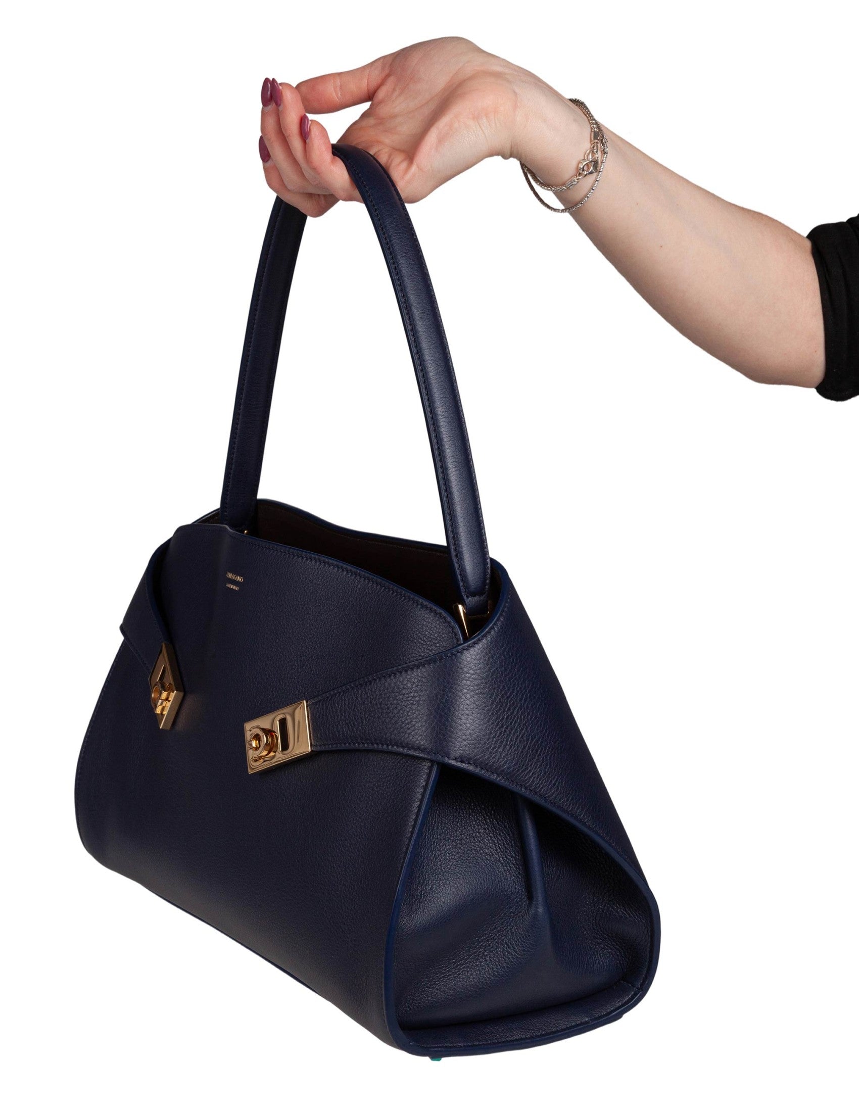 Hug Sh Leather Shoulder Bag, Blue