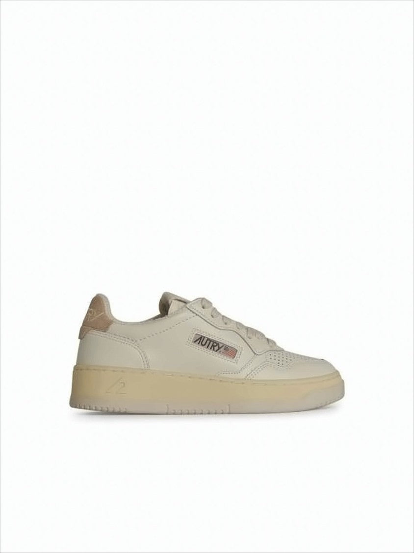 Minimalist Low-Top Sneakers with Perforated Detailing