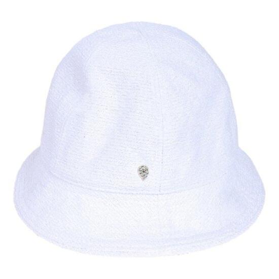 Recycled Cotton Bucket Hat with Flared Brim and Metallic Emblem
