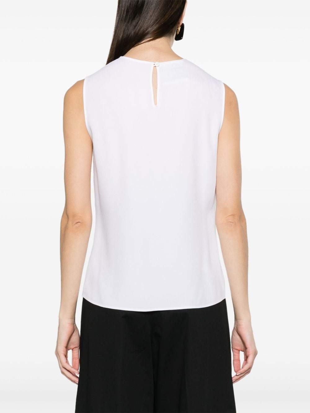 Crepe Top with Heart Appliqué