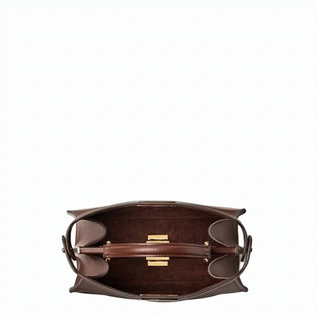 Brown Structured Floral Glass Calf Crossbody
