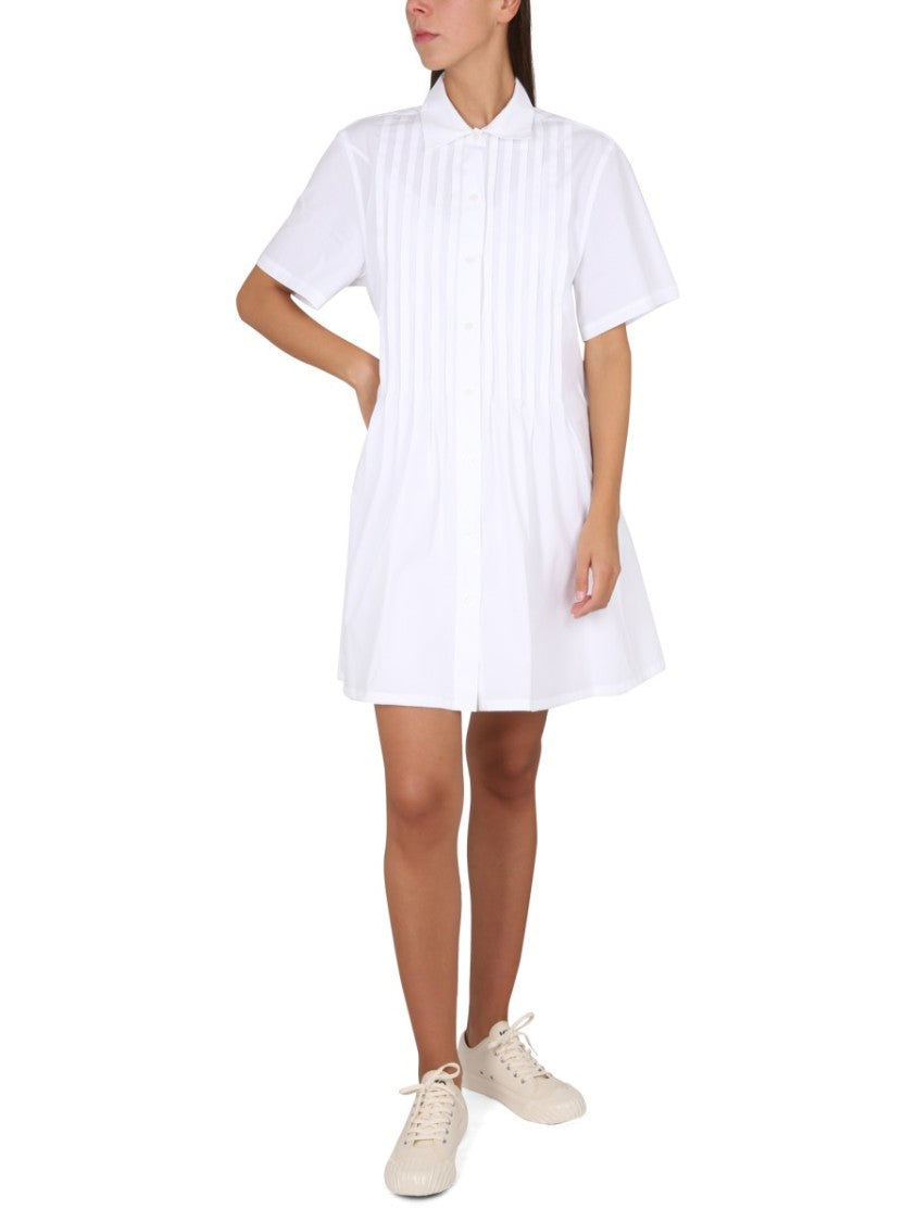 Pleated Chemise Dress