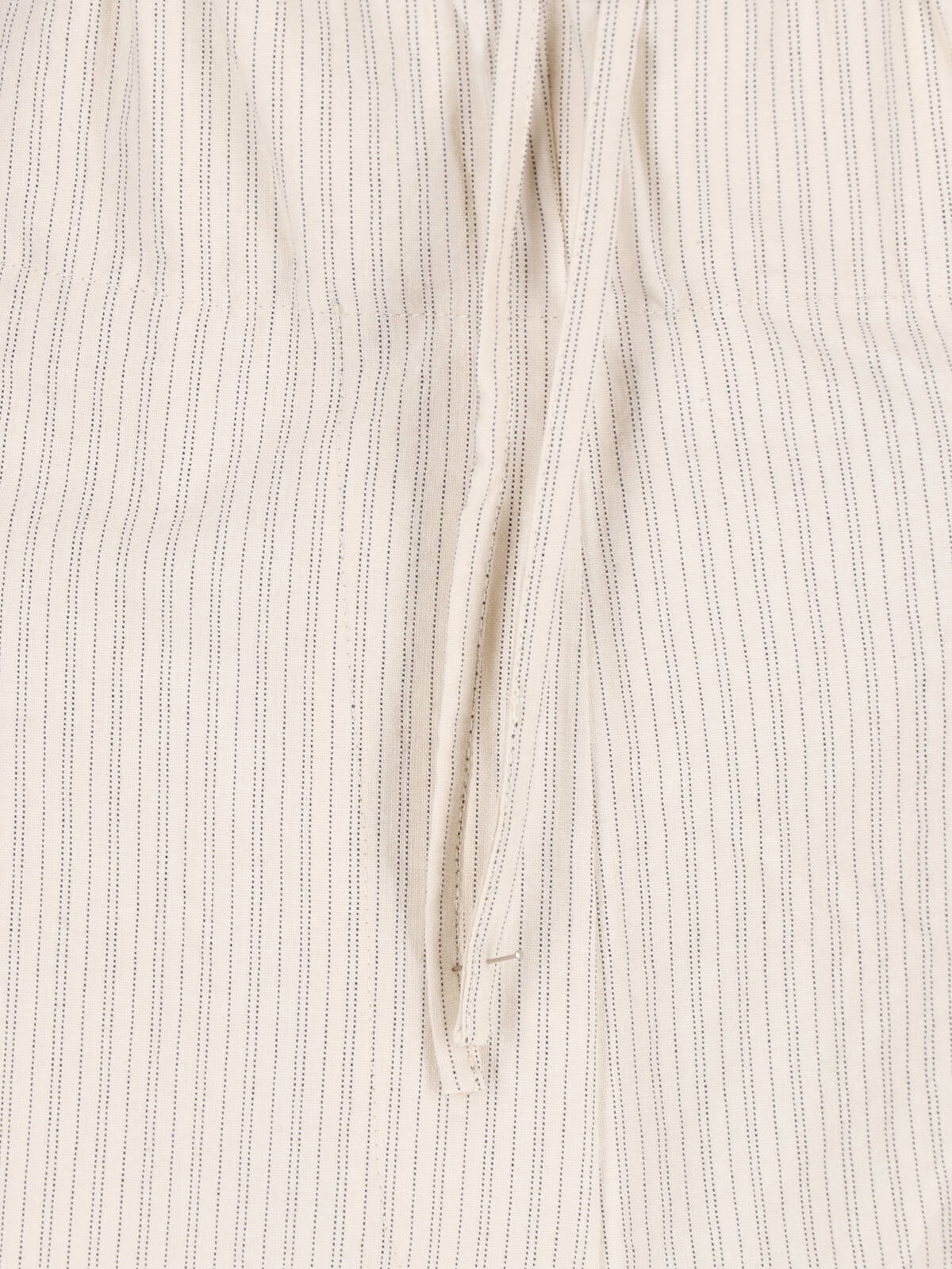 Black Pinstriped Texture Wide-Leg Trousers
