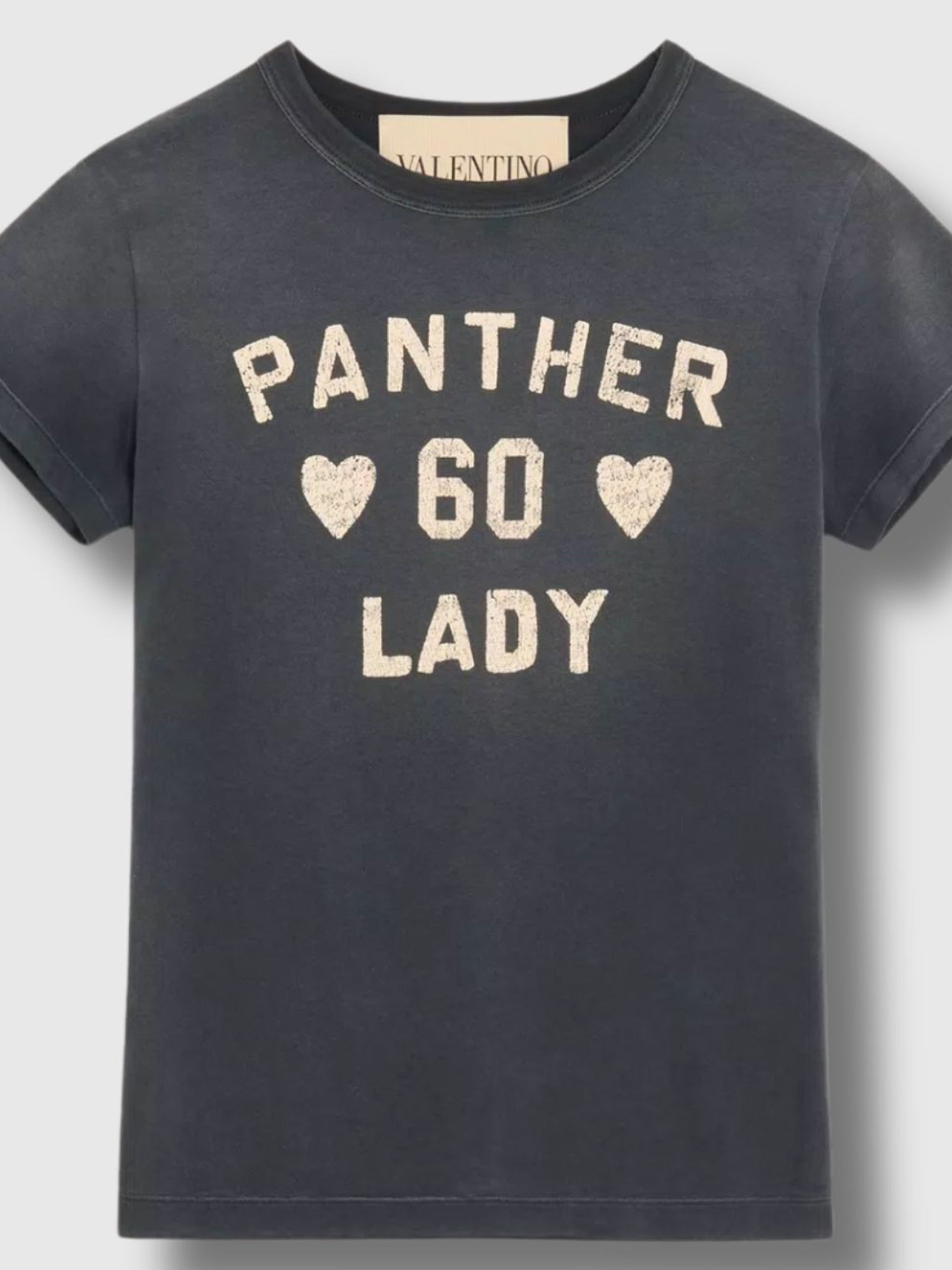 Black Panther Lady Vintage Cotton T-shirt