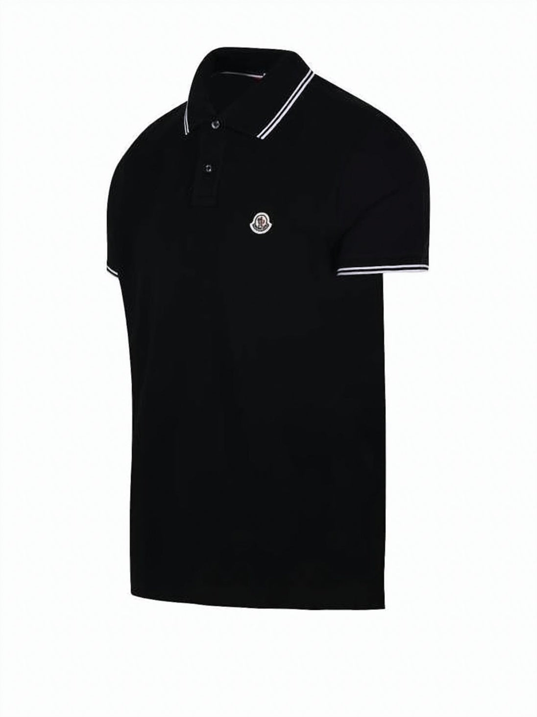 Short-Sleeve Polo Shirt With Contrasting Cuffs And Logo Patch