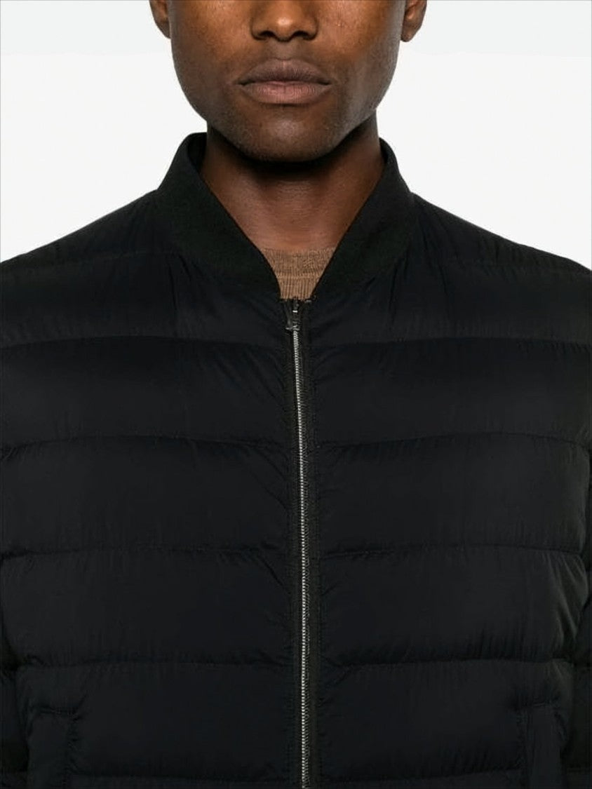 Quilted Bomber Jacket with Goose Down Fill