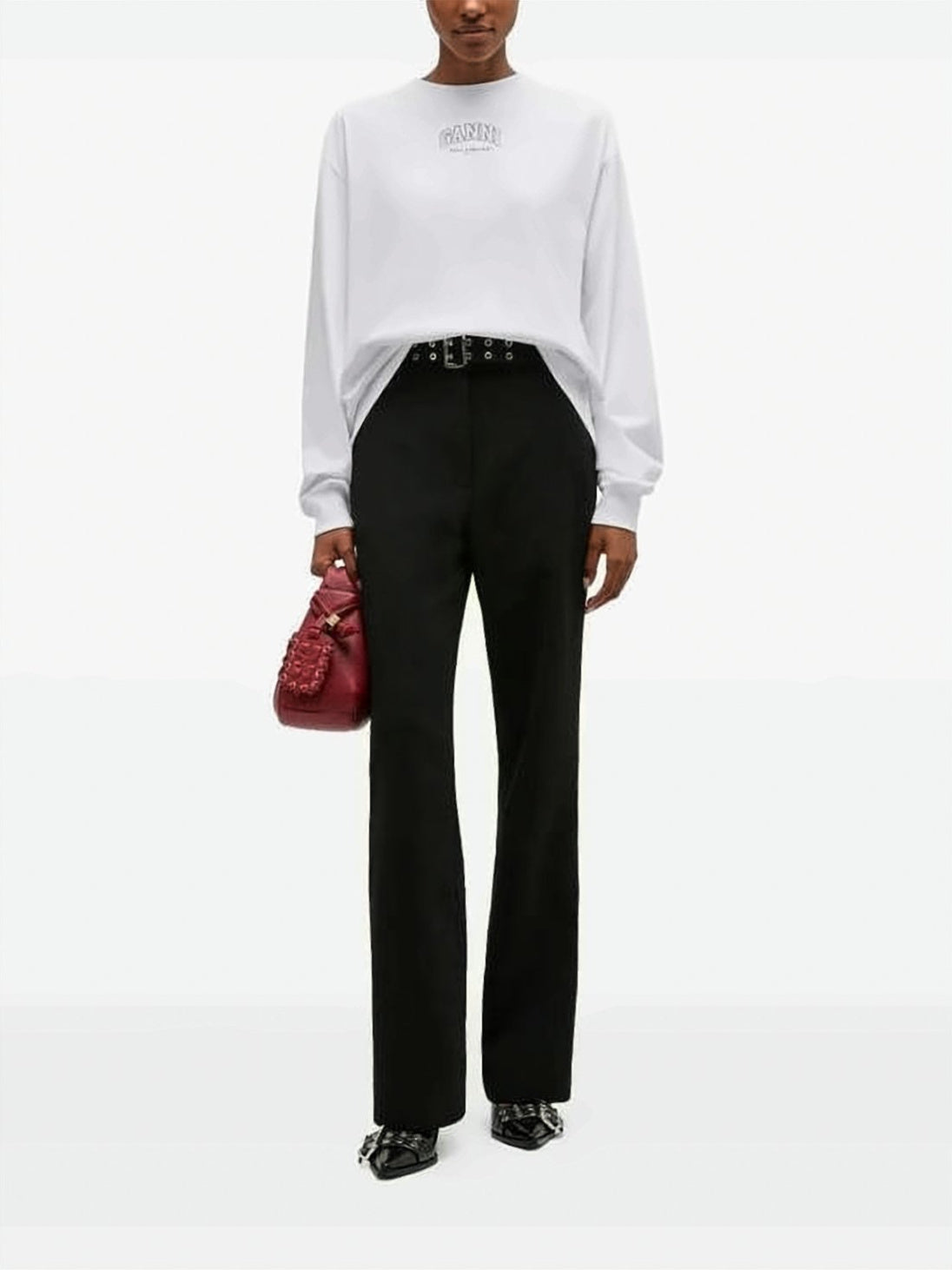 Long-Sleeve Top with Subtle Logo Design