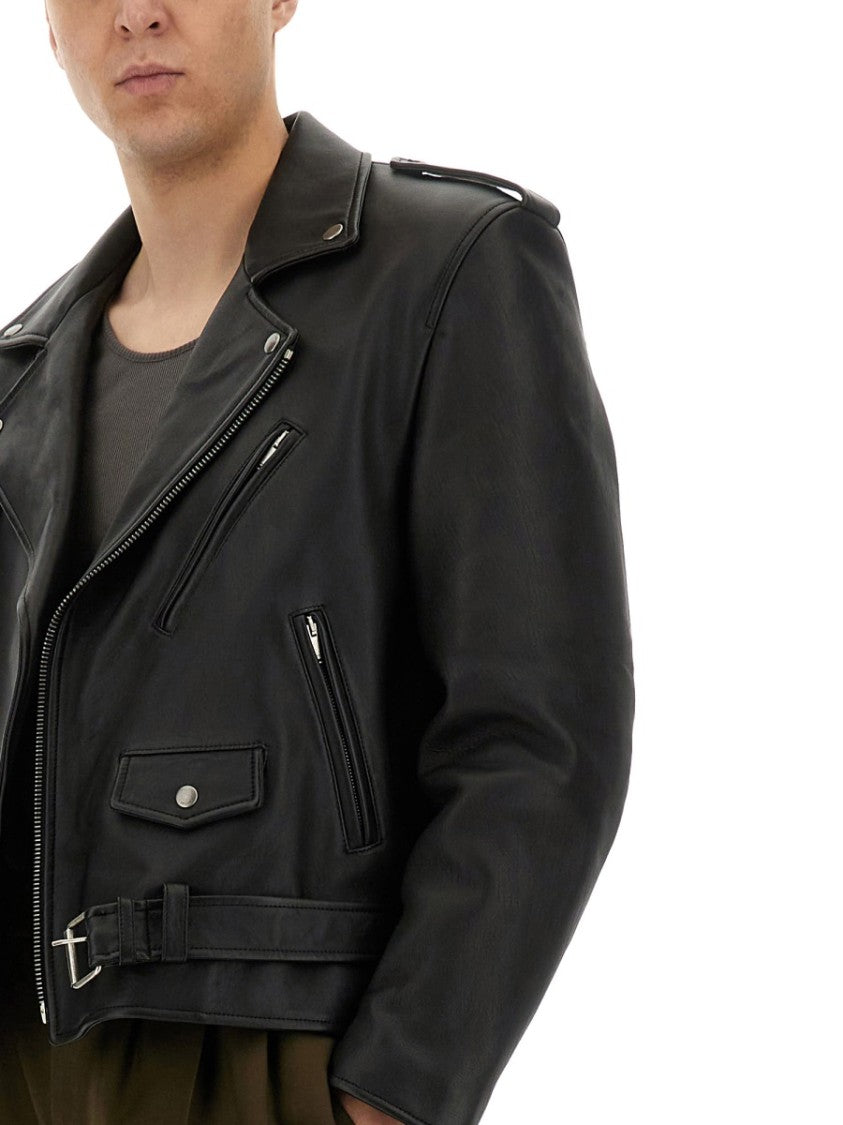 Classic Biker Jacket In Smooth Lamb Leather