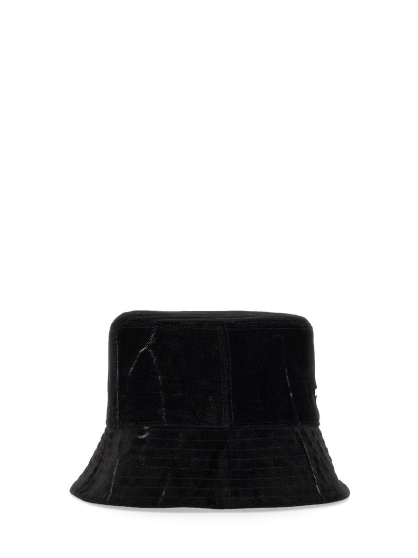 Subtle Textured Black Bucket Hat