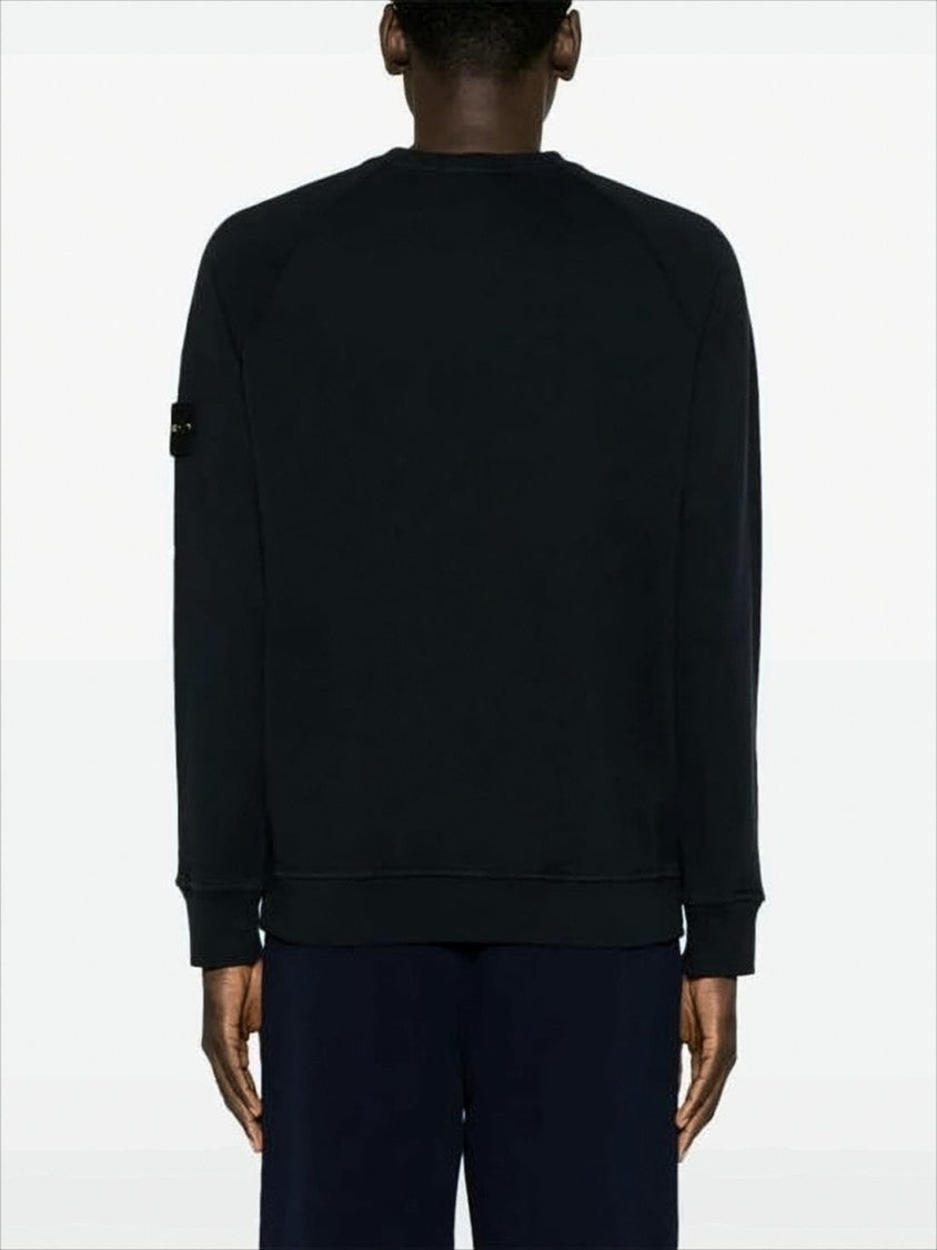Black Long-Sleeve Crewneck Sweatshirt