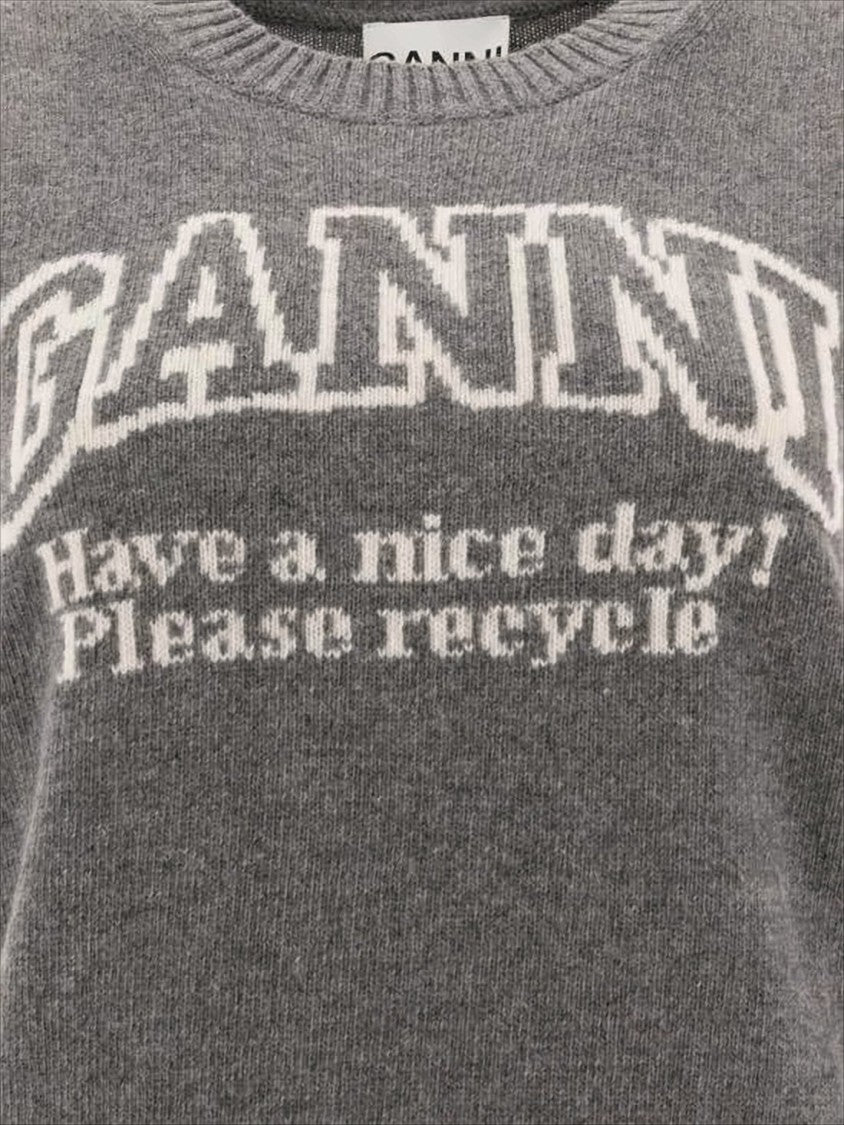 Ribbed Knit Vest With Eco-Conscious Message