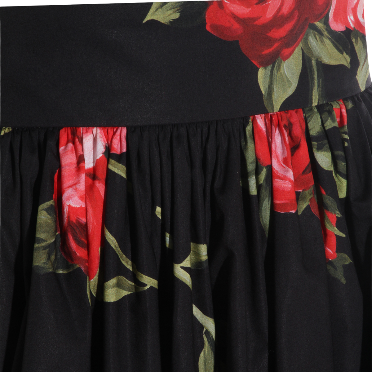 Floral Patterned Skirt with Fitted Waist