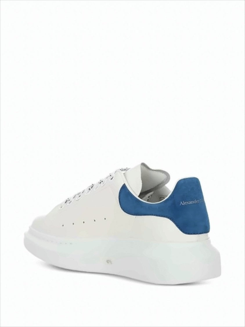 Smooth Calf Leather Sneakers with Suede Heel Tab