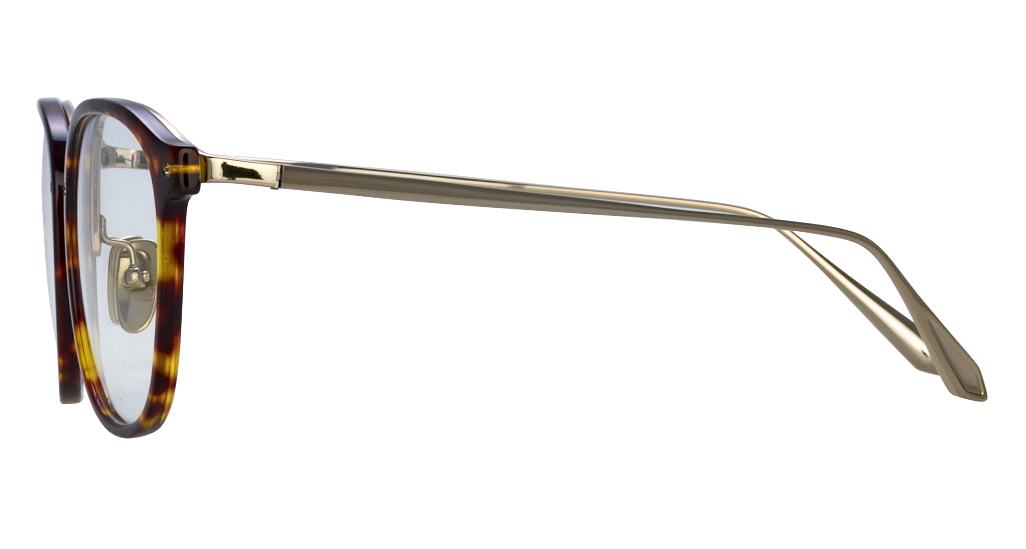 Lfl Rounded Tortoiseshell Frame Eyeglasses with Metallic Details