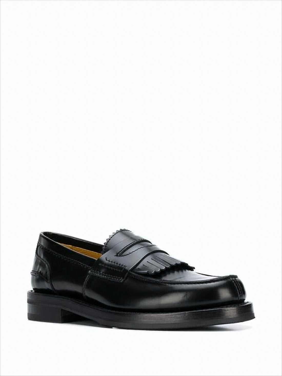 Polished Leather Loafers with Penny Strap