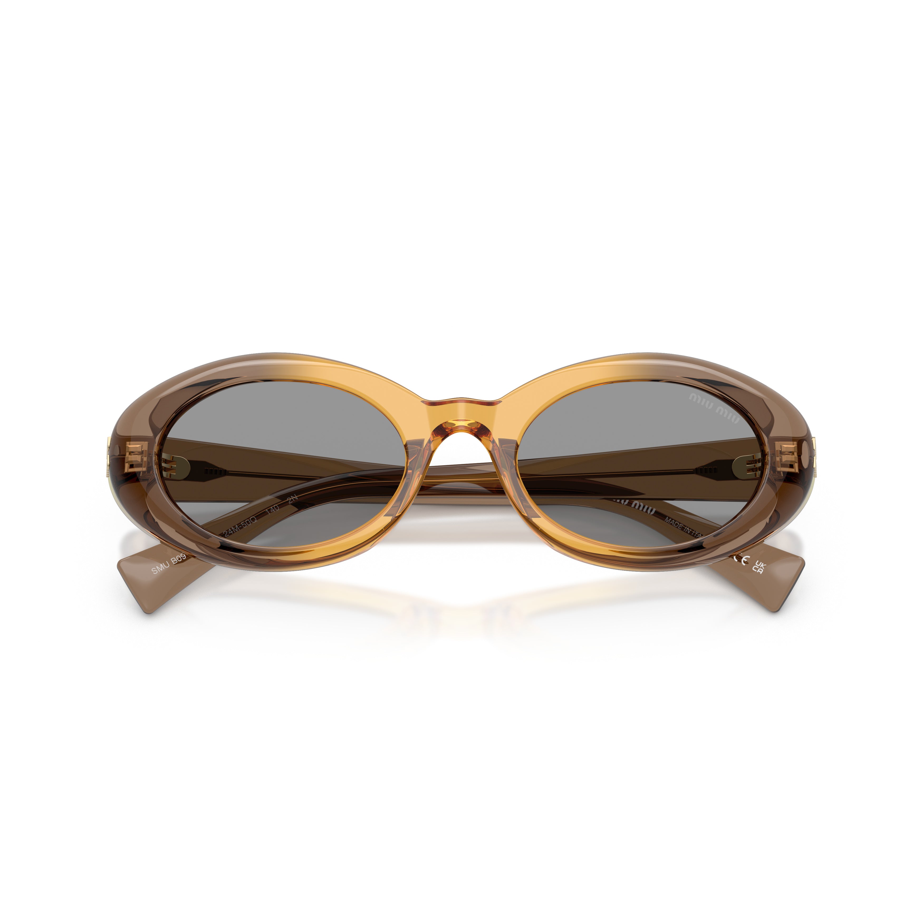 0mu B09s Translucent Acetate Oval Sunglasses