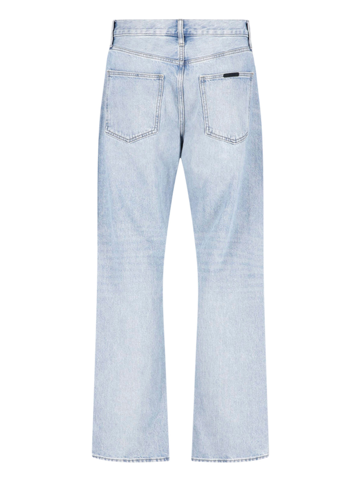 Light Wash Denim Jeans With Straight-Leg Cut