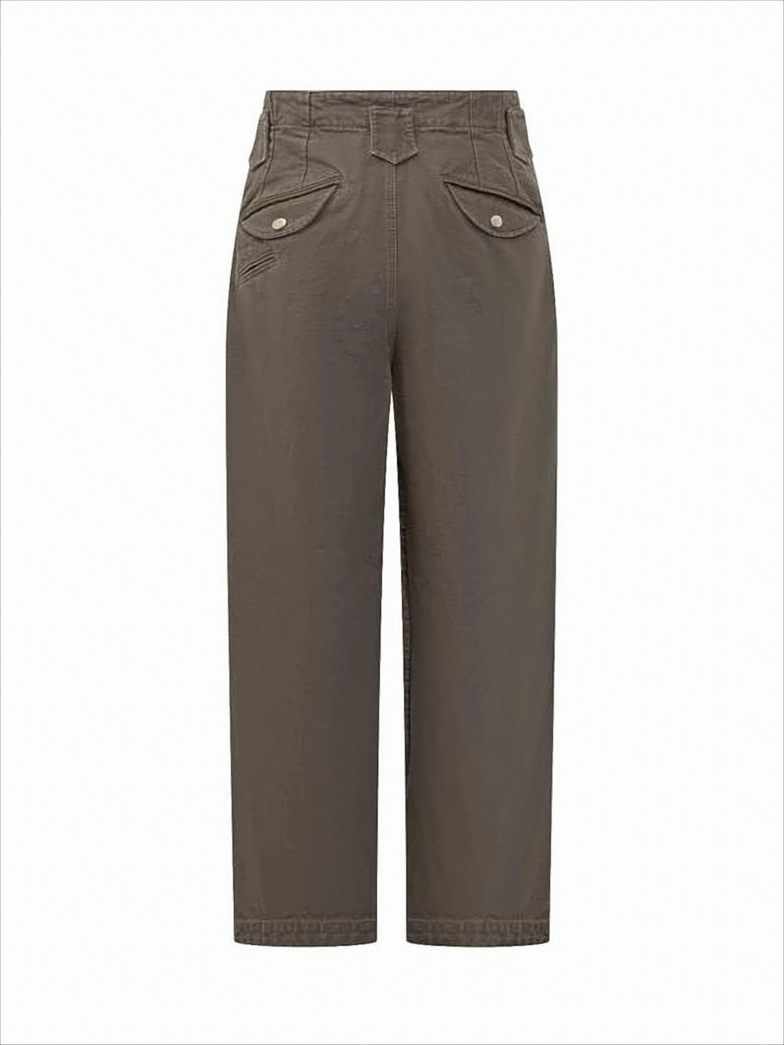Textured Cotton Straight Pants