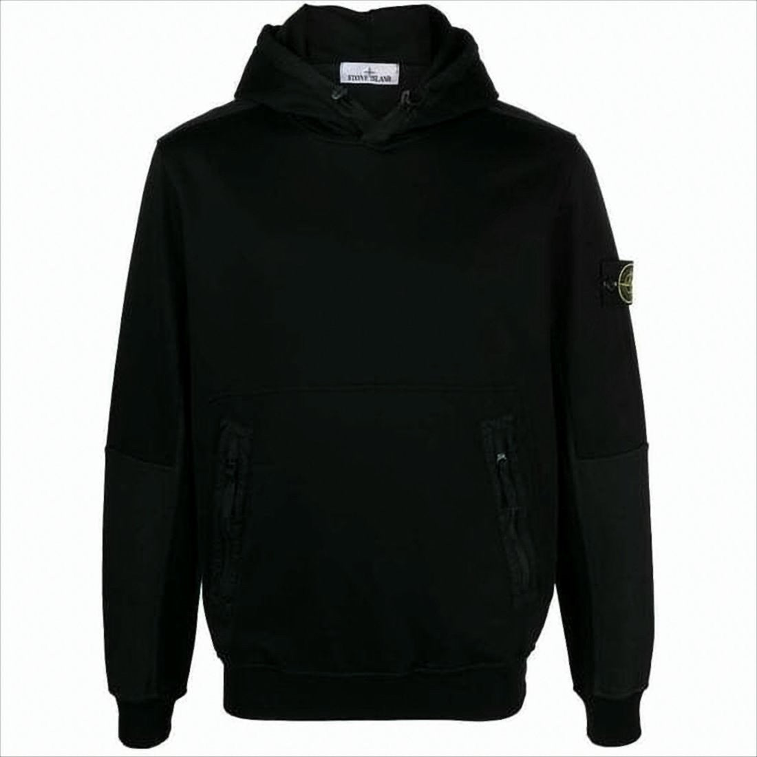 Black Hoodie with Distinctive Logo Patch