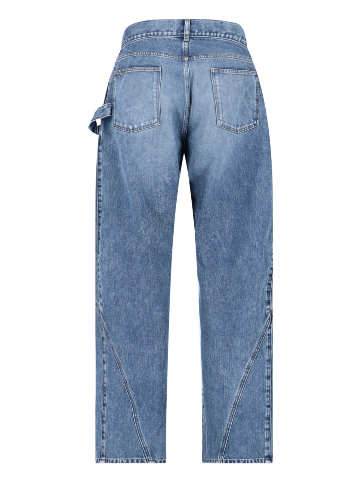 Blue Twisted Workwear High-Waisted Jeans
