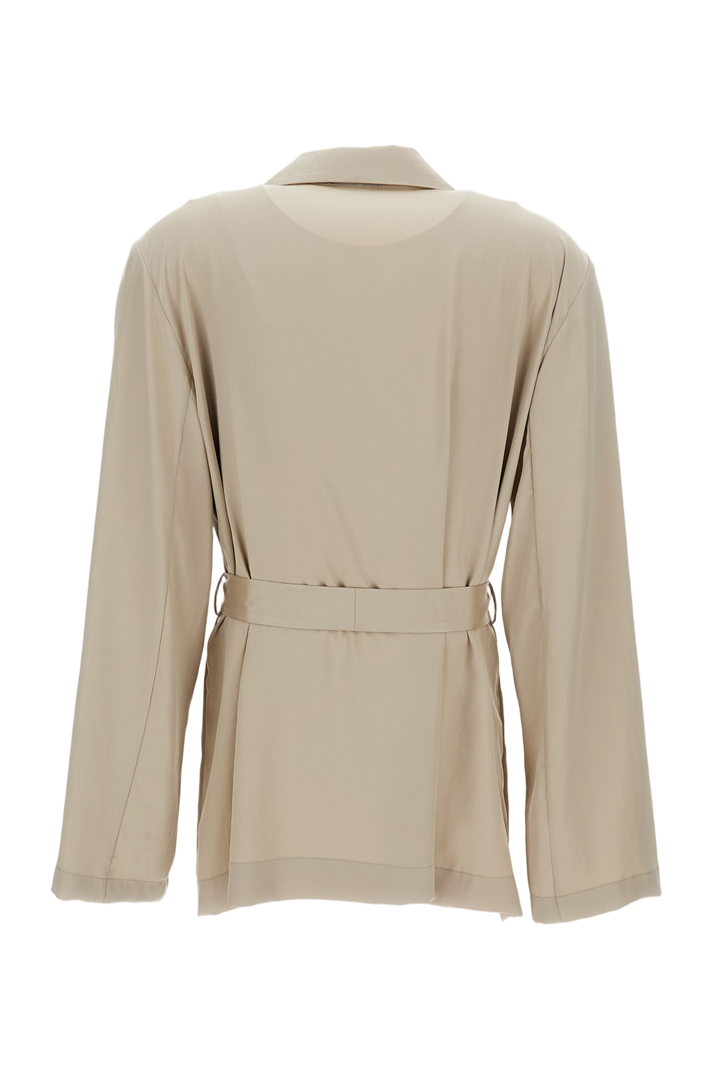 Tailored Beige Jacket with Clean Minimalist Design