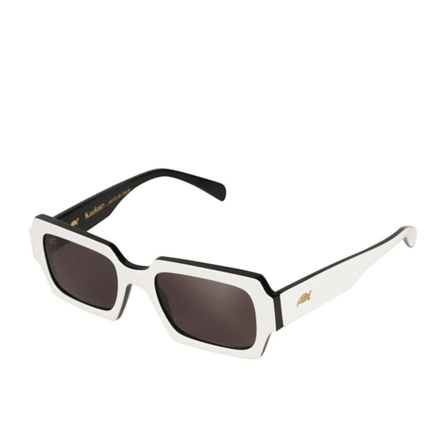 Evy Two-Tone Rectangular Sunglasses with Asymmetrical Design