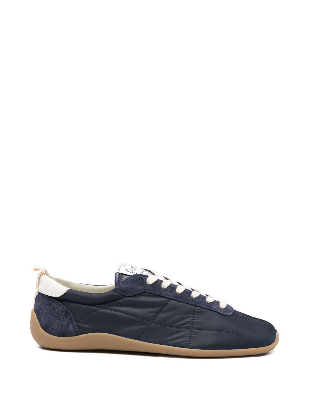 Blue Panelled Lace-Up Rubber Sneakers