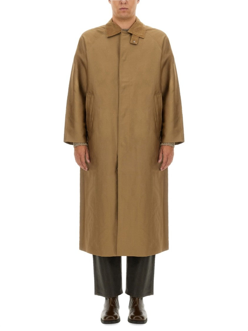 Relaxed Silhouette Long Coat With Design
