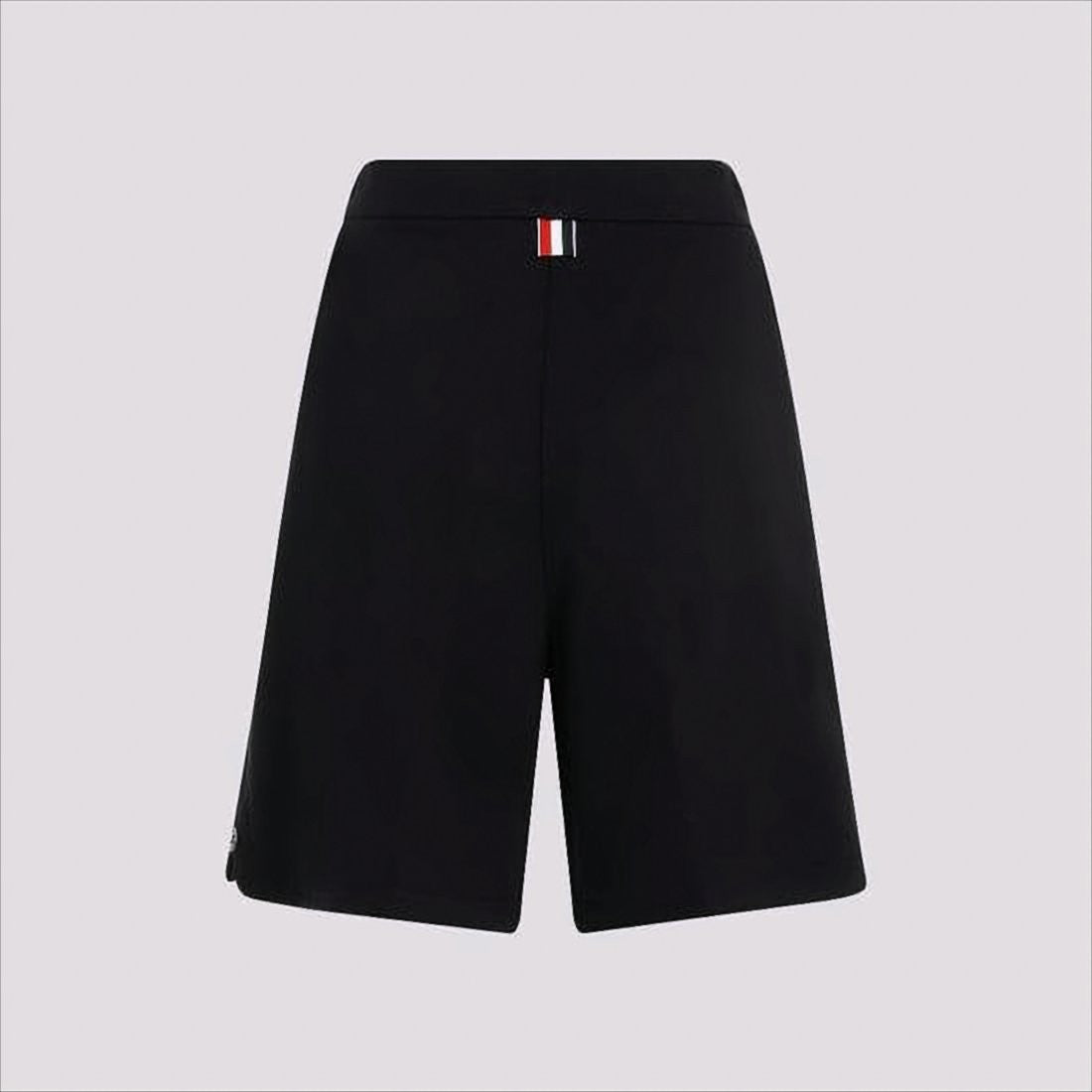 Tailored Black Shorts with Clean Silhouette and Subtle Patch