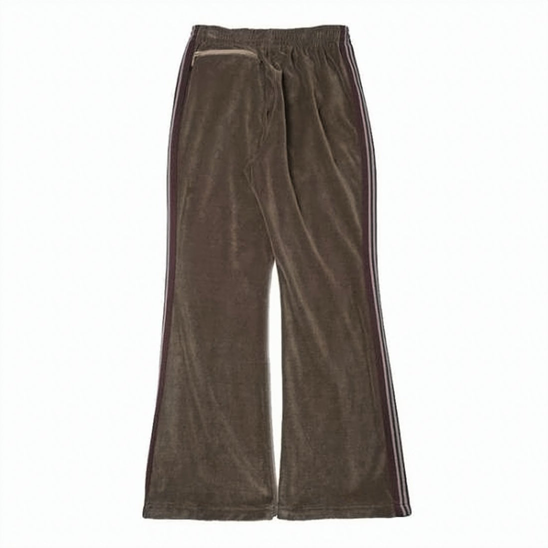 Relaxed Fit Brown Jogger Pants with Side Stripes