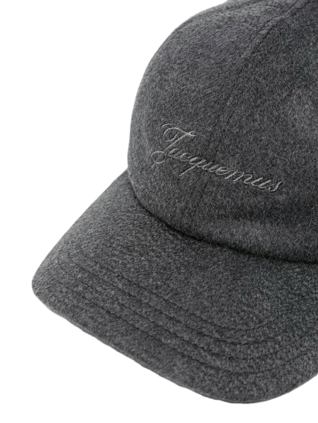 Textured Wool Baseball Cap with Adjustable Strap
