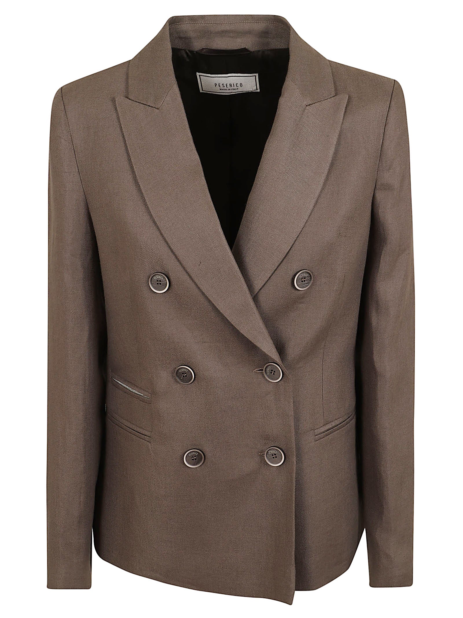 Double-Breasted Dove Gray Blazer
