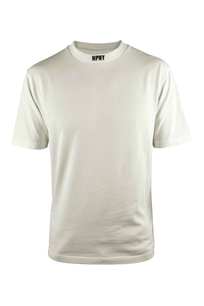 Plain White Cotton T-Shirt With Embroidered Detail