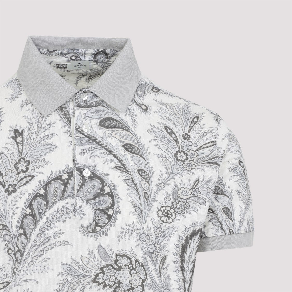 Polo T-Shirt With Paisley Pattern