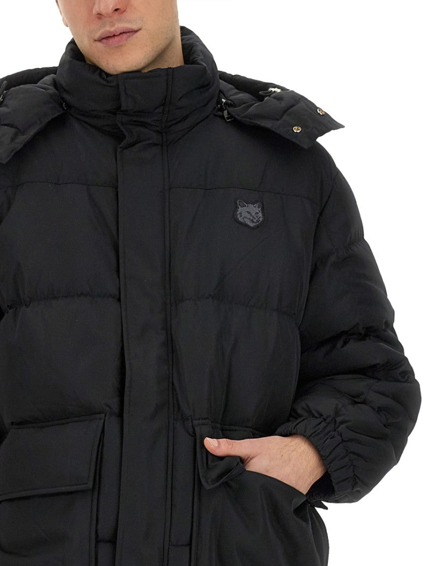 Oversized Puffy Jacket With High Collar