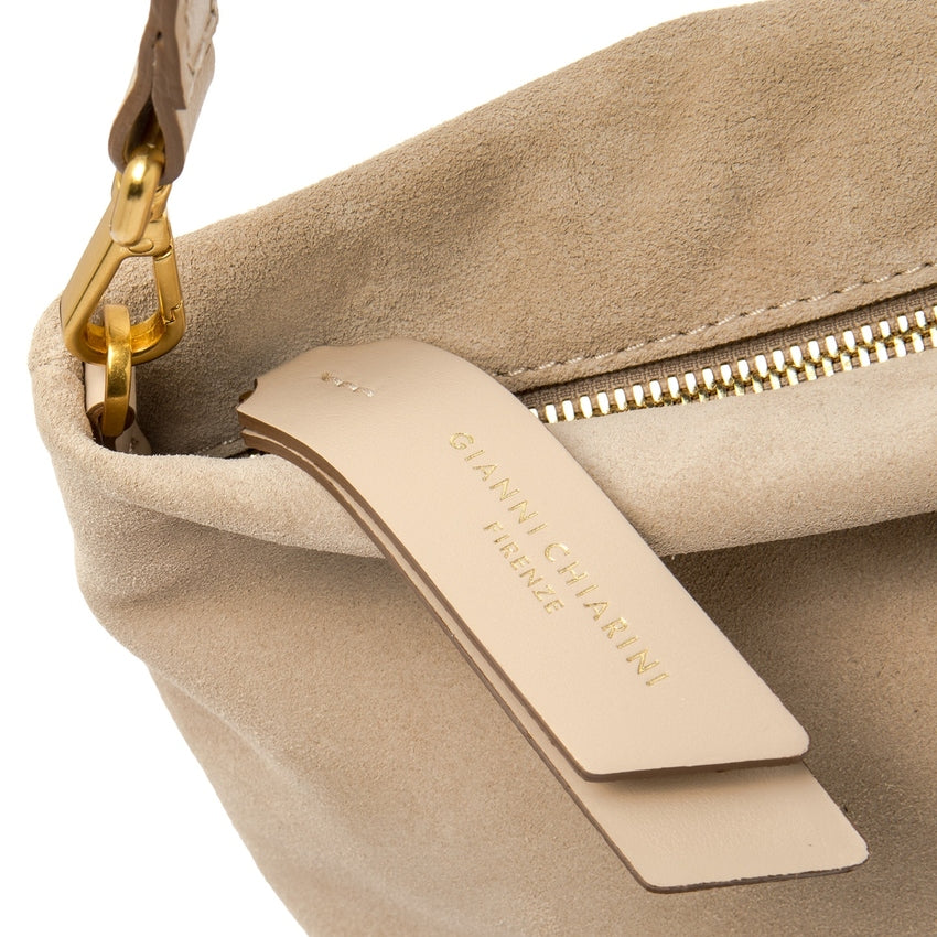 Nude Suede Handbag