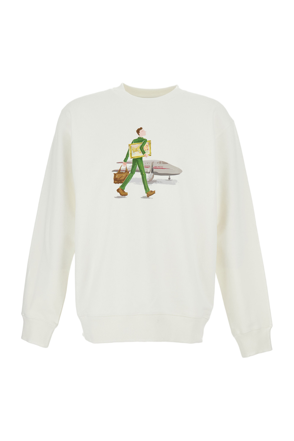 Crewneck Sweatshirt with Colorful Chest Print