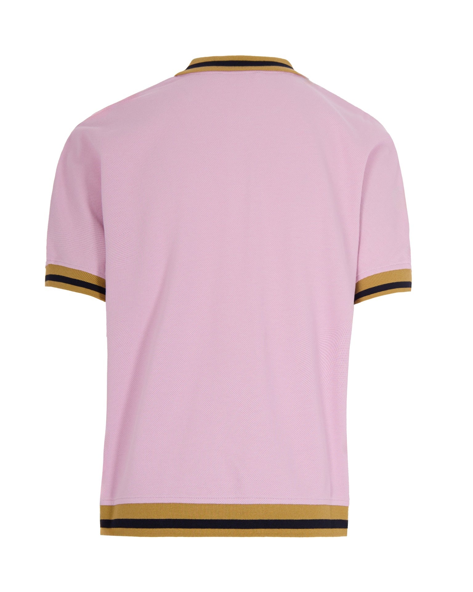 Pink Polo Shirt With Colored Edges