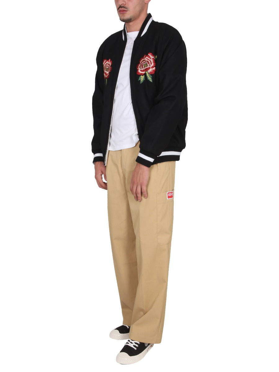 "France Japan" Double Face Bomber Jacket