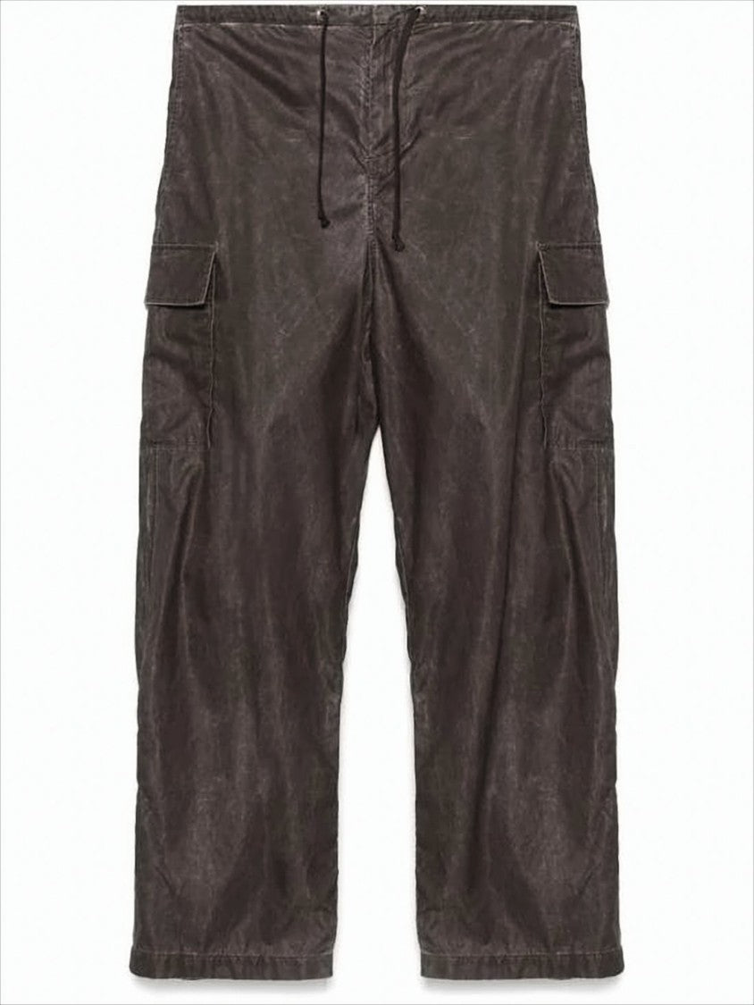 Relaxed Fit Brown Straight Pants