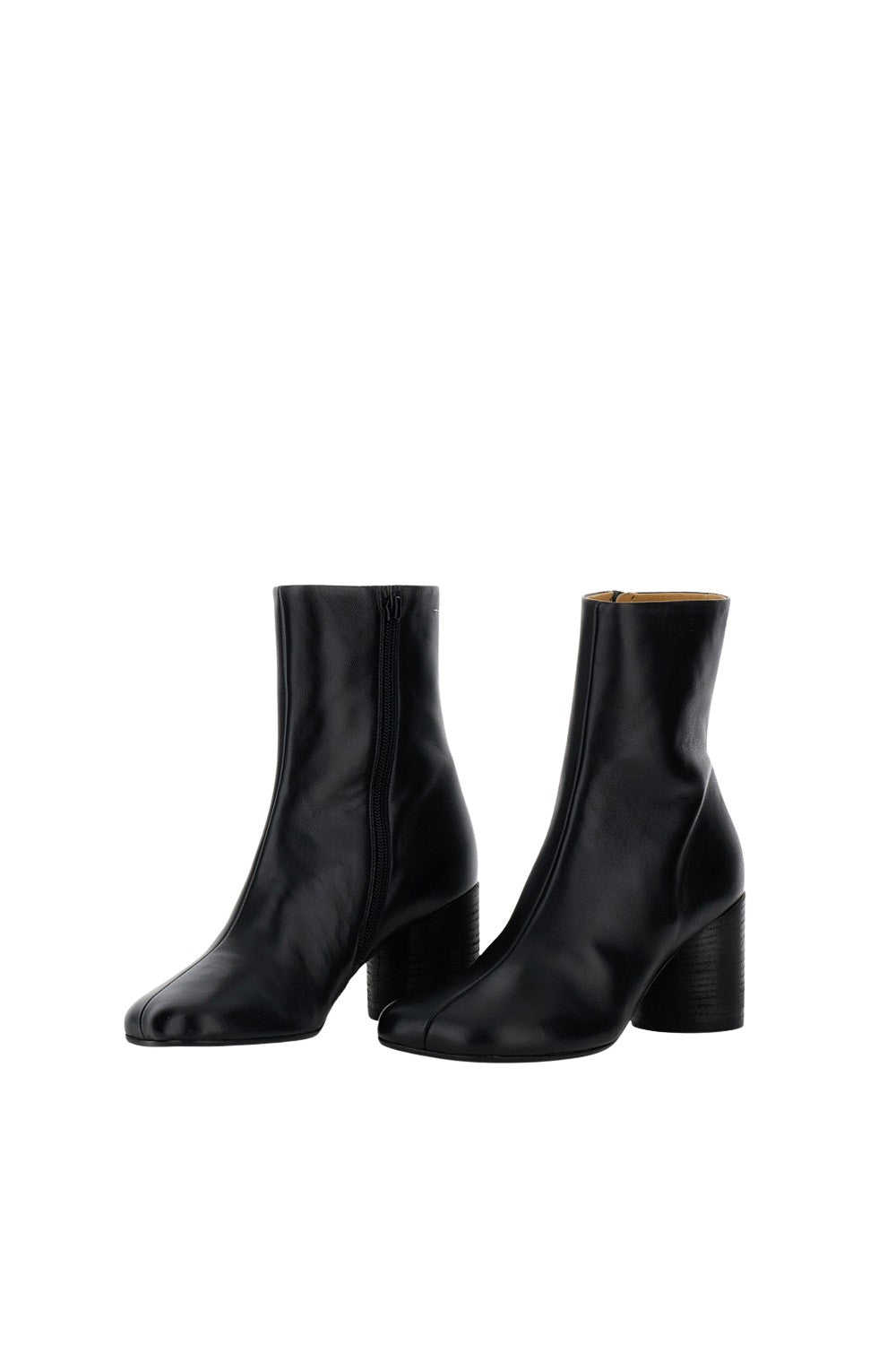 Asymmetrical Toe Leather Ankle Boot
