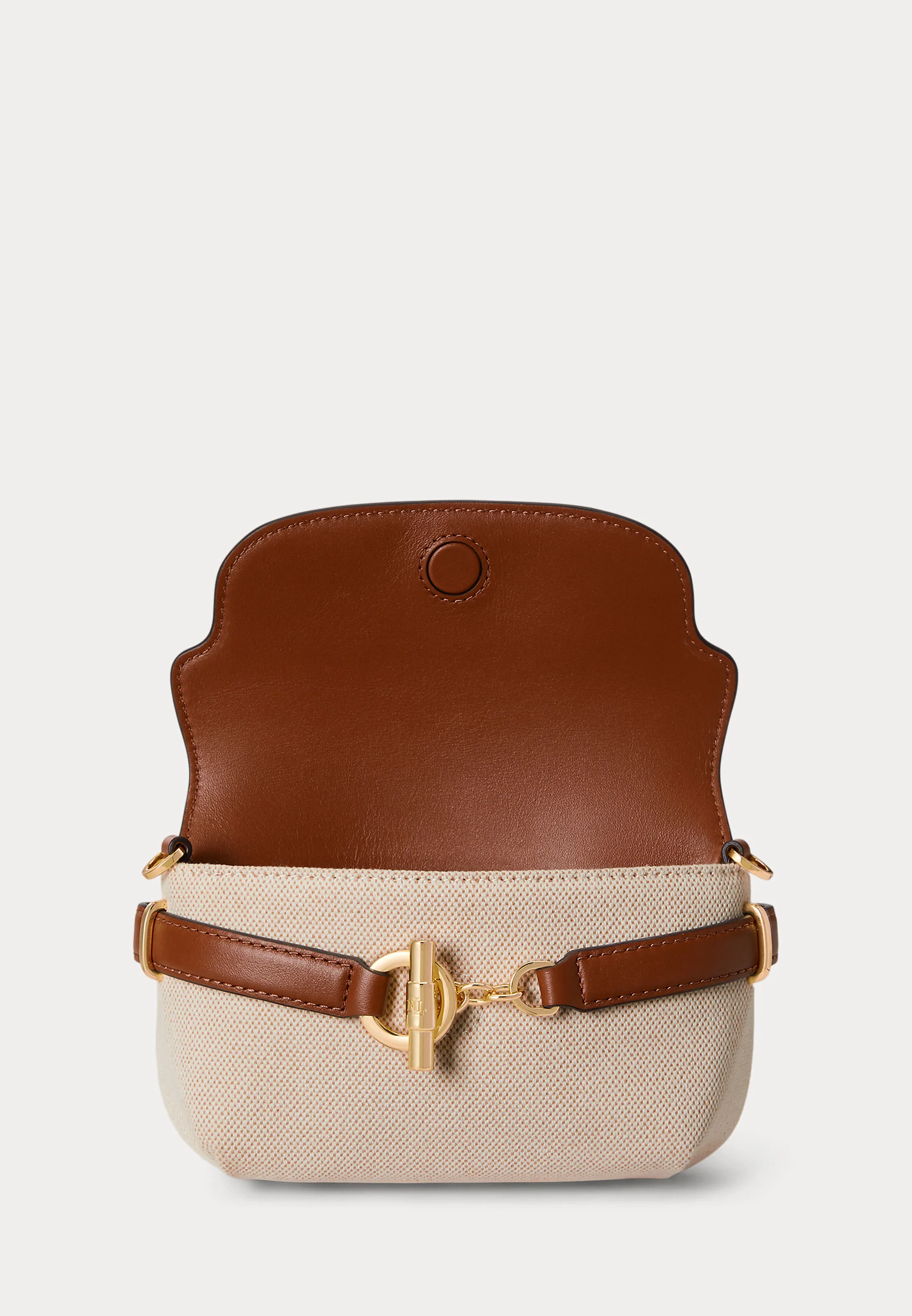 Structured Shoulder Bag with Smooth Leather Flap