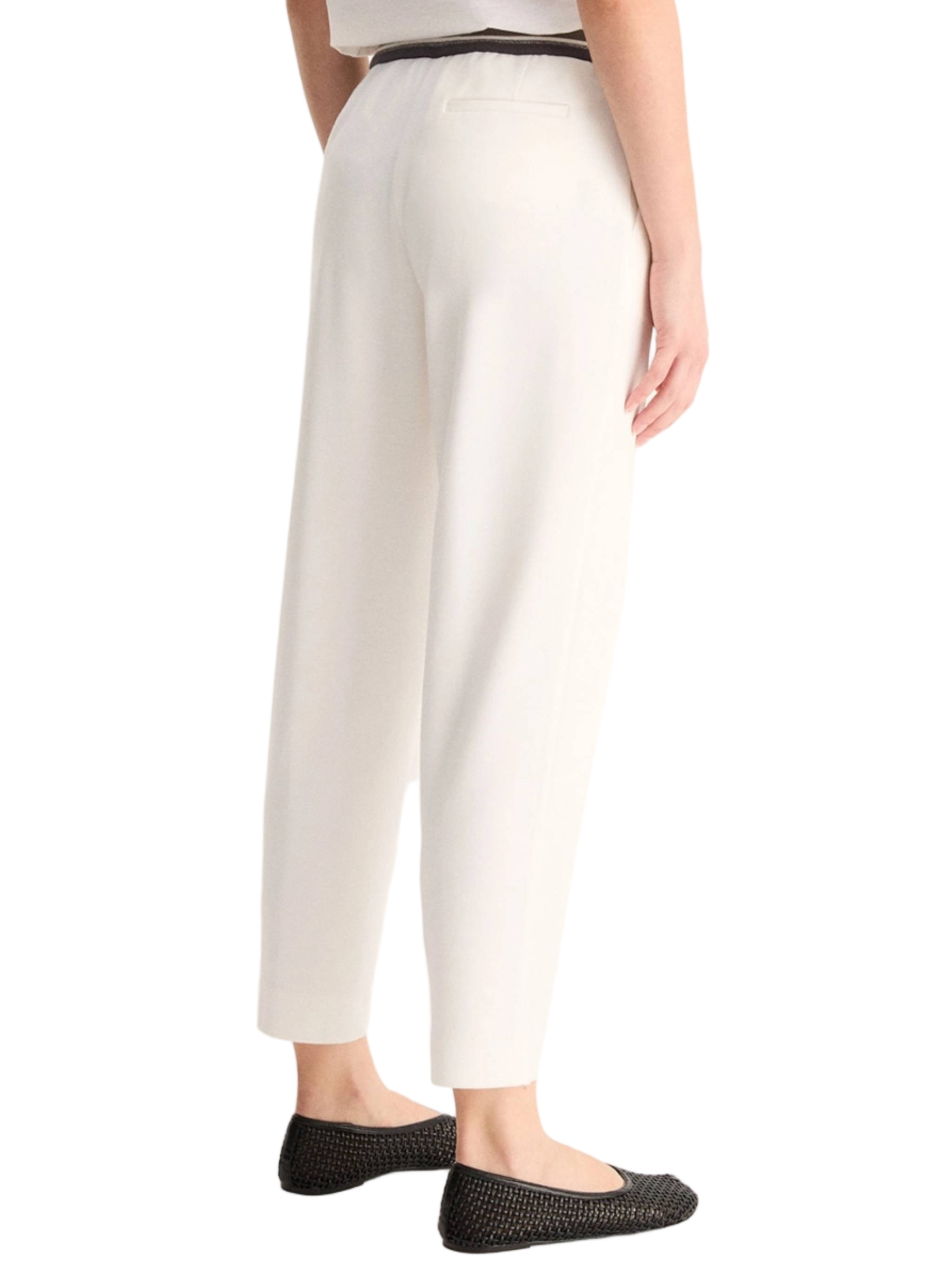 Relaxed Fit Tapered Striped Waistband Pants