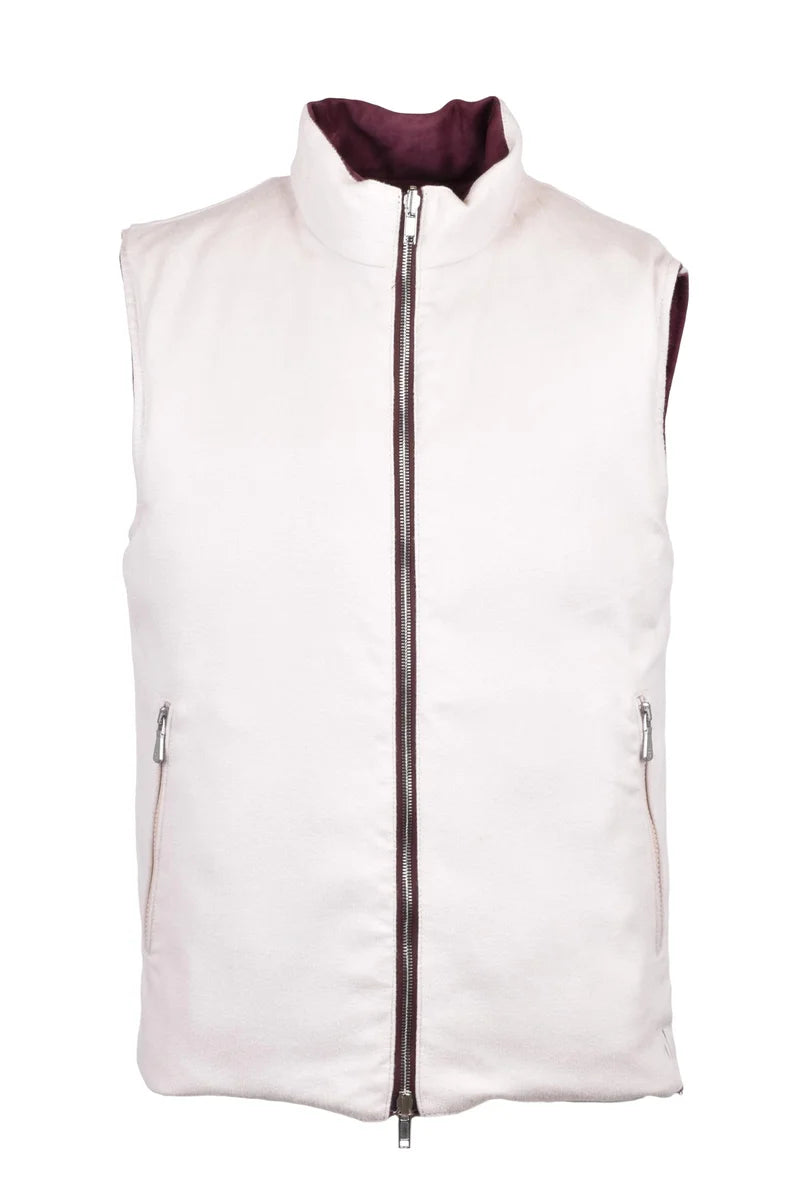 Reversible Suede Vest - Red