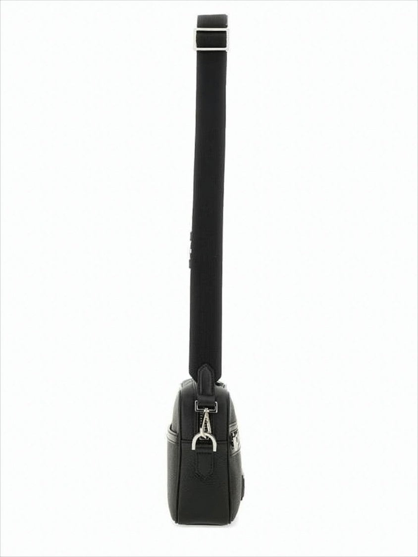 Smooth Calf Leather Crossbody Bag with Adjustable Strap