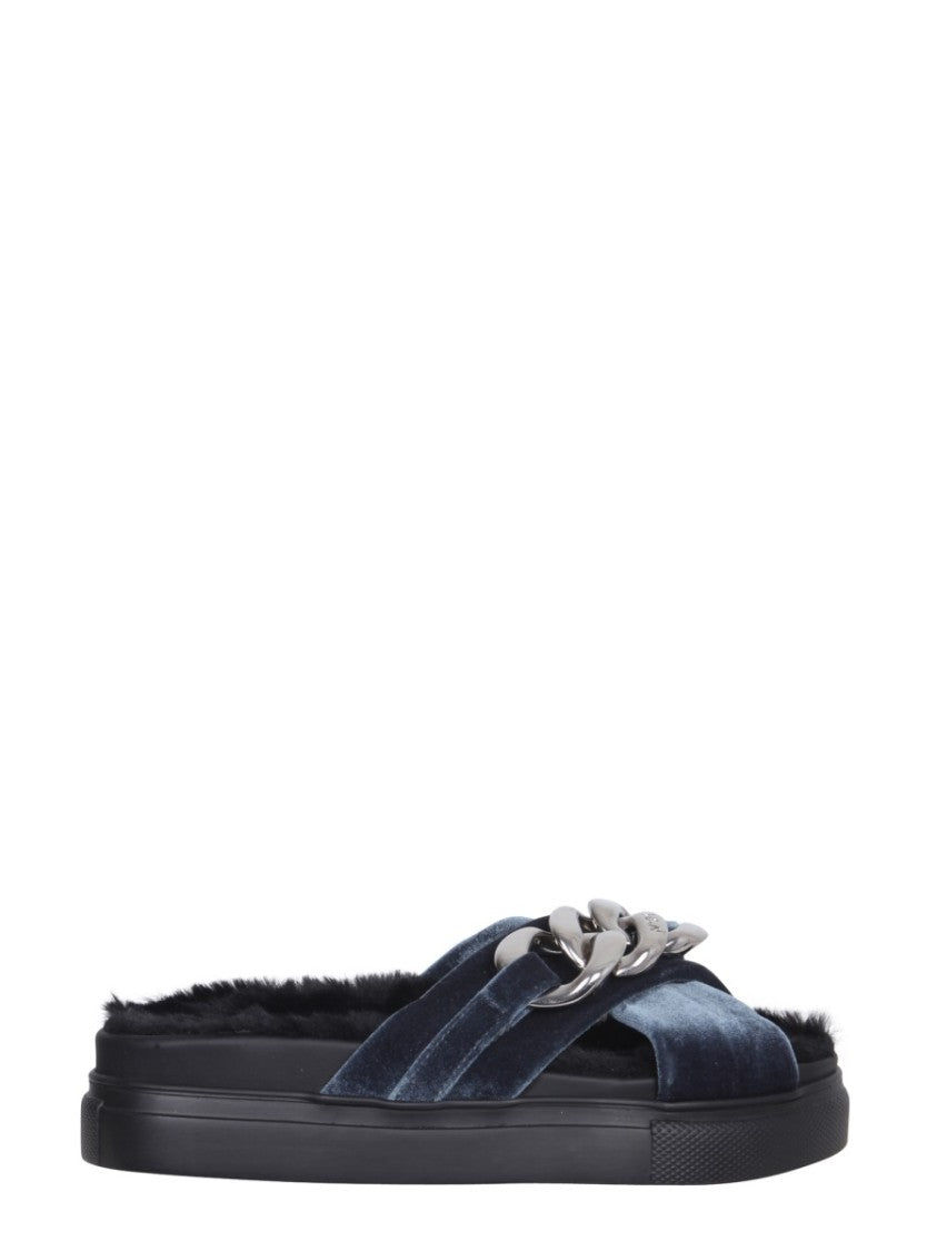 Sandals With Plush Velvet