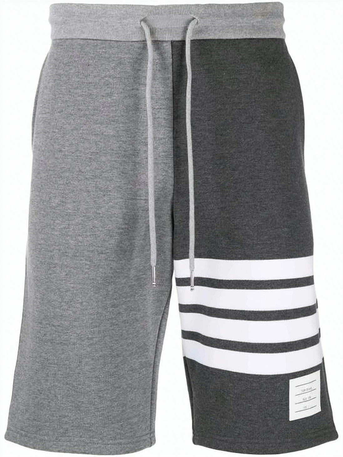 Two-Tone Loopback Sweat Shorts with Adjustable Waistband